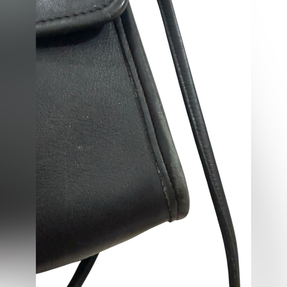 Coach Vintage 9956 Black Leather Small Flap Crossbody Bag - Picture 12 of 16